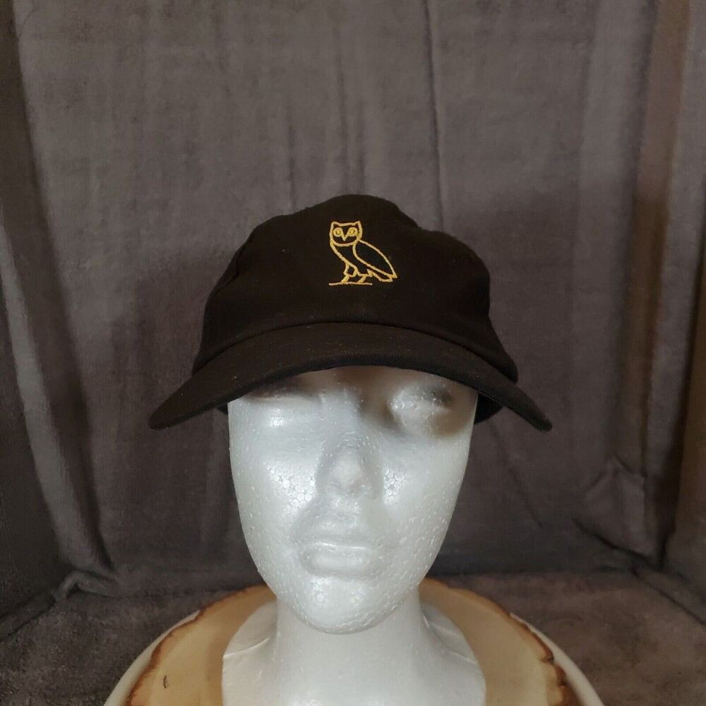 Drake OVO Logo Strapback Baseball Cap One Size Fits All Black